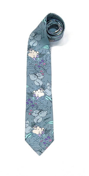'Etch Flower Blossom Lady' Vintage Necktie