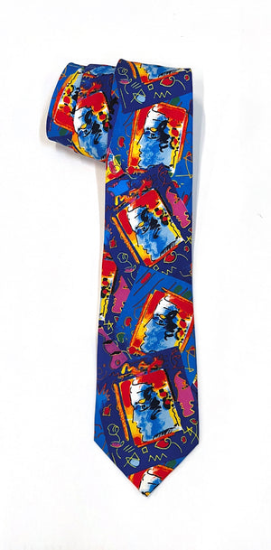 'Profile in Lapis' Vintage Necktie