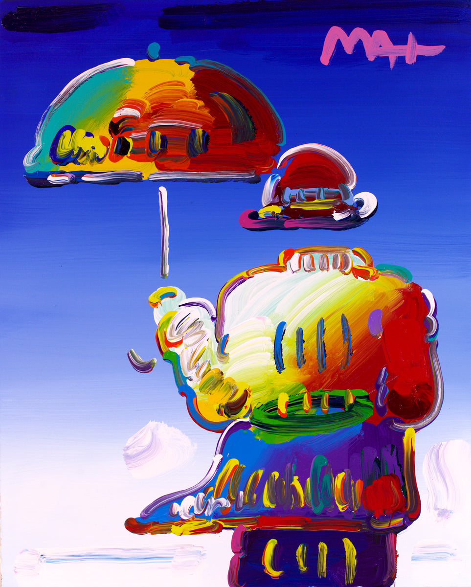 Umbrella Man On Blue II Ver. I 27 Peter Max Store