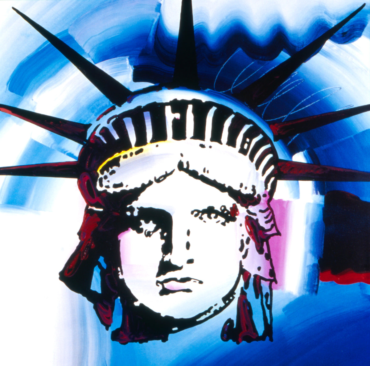 Peter Max Poster - newest “New York Mayor Lindsay Statue of Liberty”